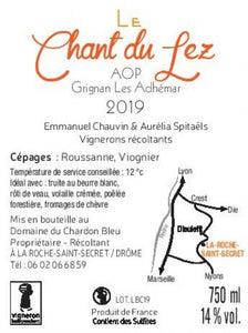 Domaine du Chardon Bleu, Le Chant du Lez, AOP Grignan-les-Adhémar, Blanc, 2023